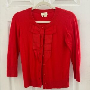 Kate spade red bow cardigan